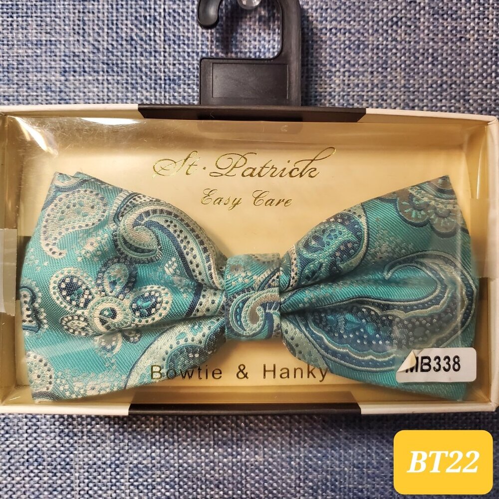 Bow Tie And Hanky Set by St. Patrick - Asst Styles And Colors - Brand New In Box